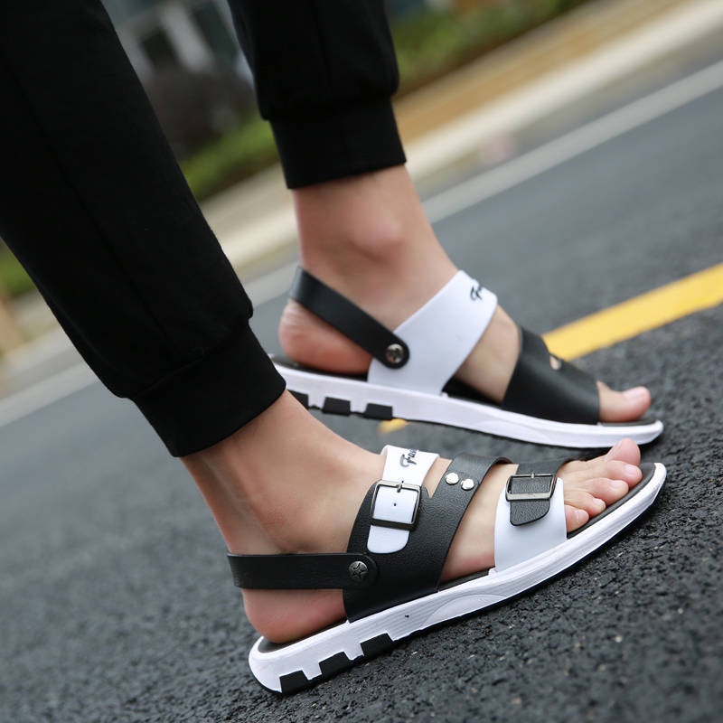 Dép thời trang dép đi biển nam Giày Sandal Nhựa Thoáng Khí Hai Cách Mang Phong Cách Hàn Quốc Mới Mùa Hè