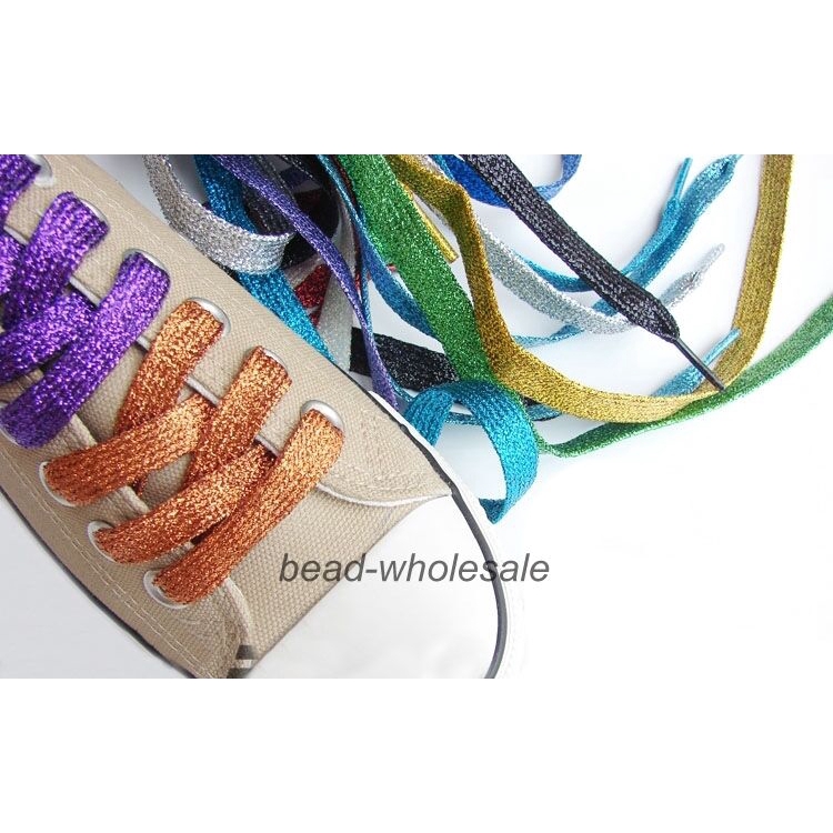 1 pair Fashional Sparkle Bling shoe string Glitter Shoelaces 14 colors