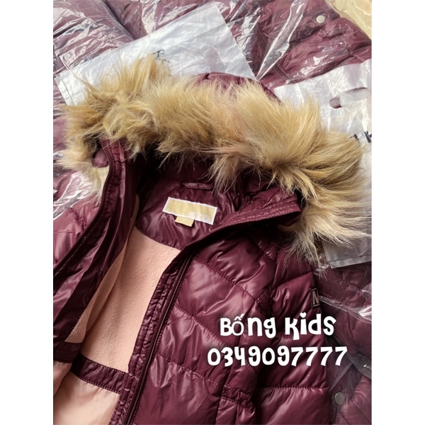 Áo Parka Bé Gái Đỏ Mận MK