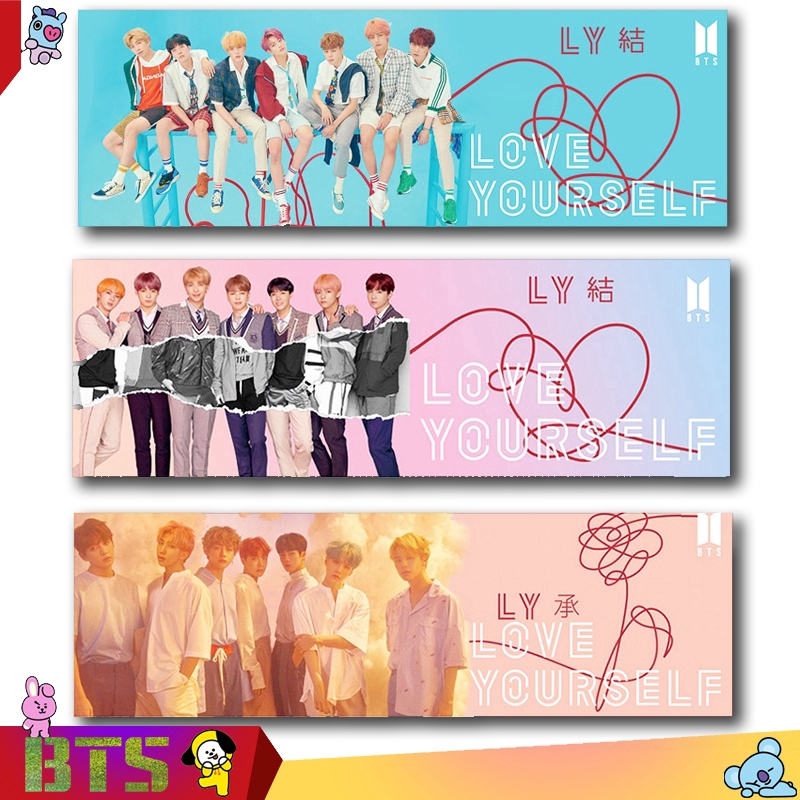 Banner treo cổ vũ thần tượng Kpop BTS in chữ LOVE YOURSELF