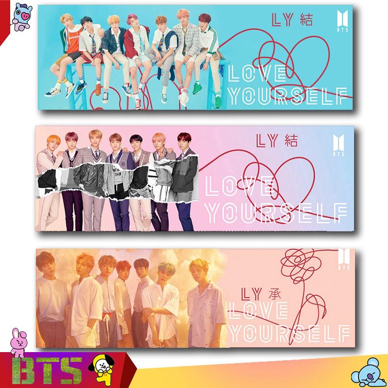 Banner treo cổ vũ thần tượng Kpop BTS in chữ LOVE YOURSELF