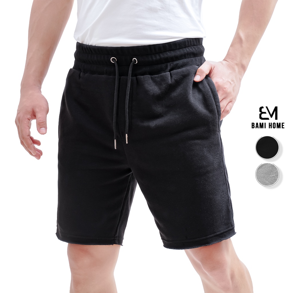Quần short nỉ không lai cao cấp BAMI HOME phong cách thời trang dễ phối đồ QN11