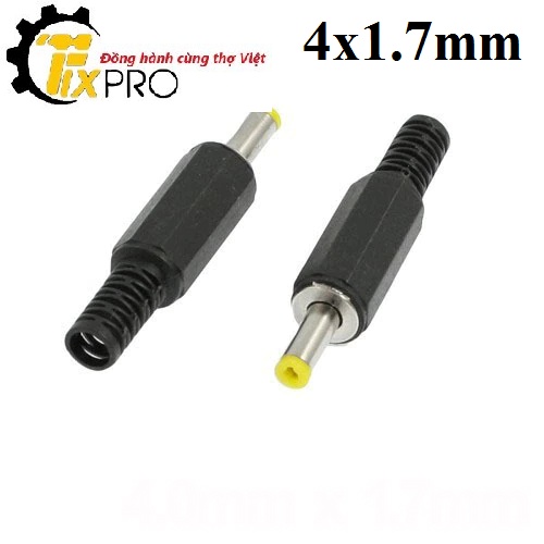 Jack nguồn DC đực 4.0x1.7mm ( màu vàng ) chất lượng tốt
