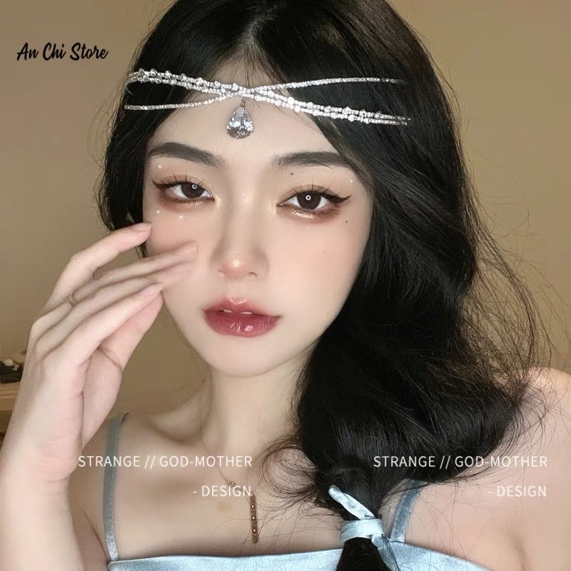 Vòng choker, cài trán đính đá bling bling (mẫu C01)