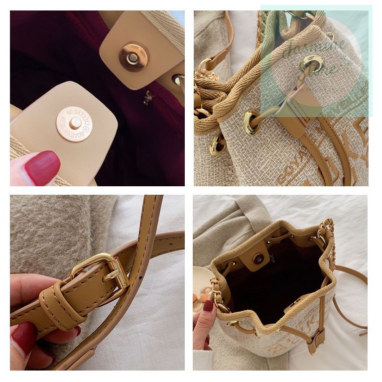 Túi Xách Đeo Chéo Nữ Rút Dây Canvas 💗 HOT TREND 💗 MIOKES Phong Cách Hàn Quốc Trẻ Trung Siêu Cá Tính JASMINE STORE