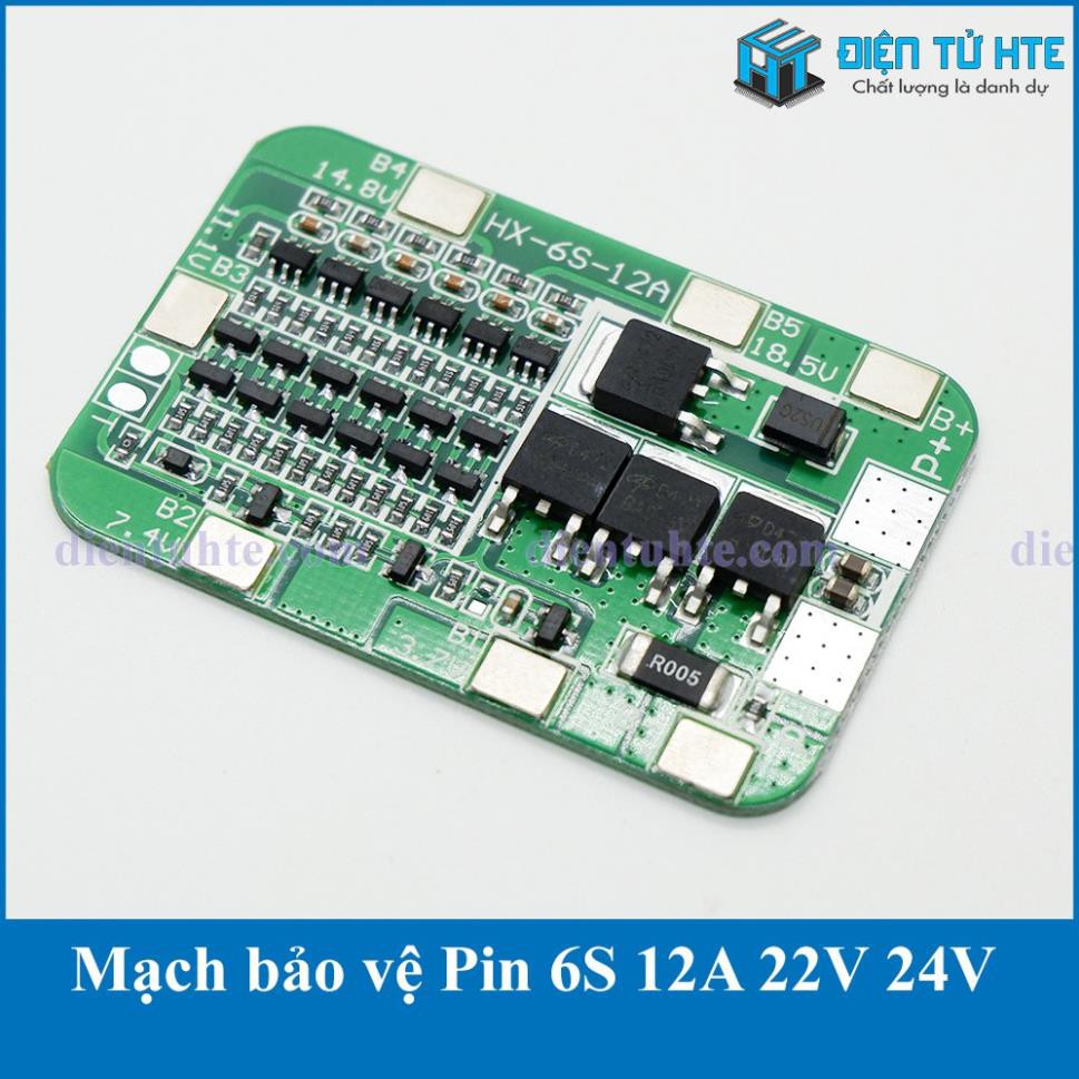 Mạch bảo vệ Pin 6S 12A 22V 24V [HTE Quy Nhơn CN2]