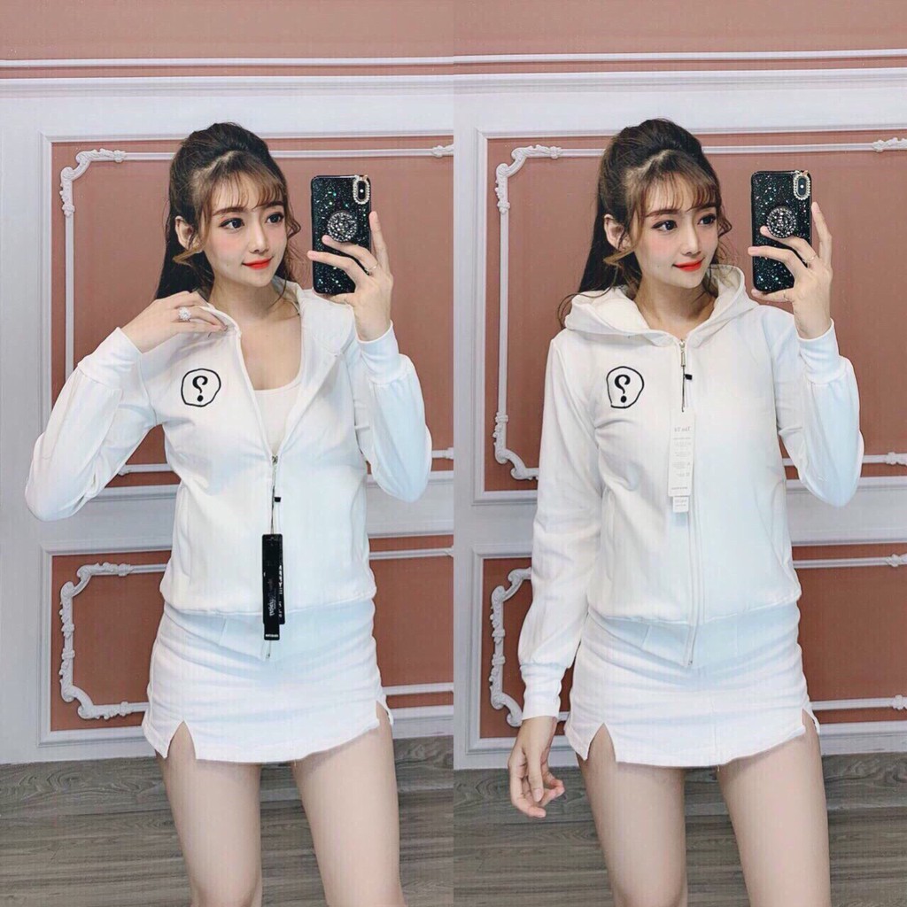 [Đẹp quá] Áo khoác nữ thun thêu hỏi đẹp xinh phối nón khoát mịn màng trẻ trung | BigBuy360 - bigbuy360.vn