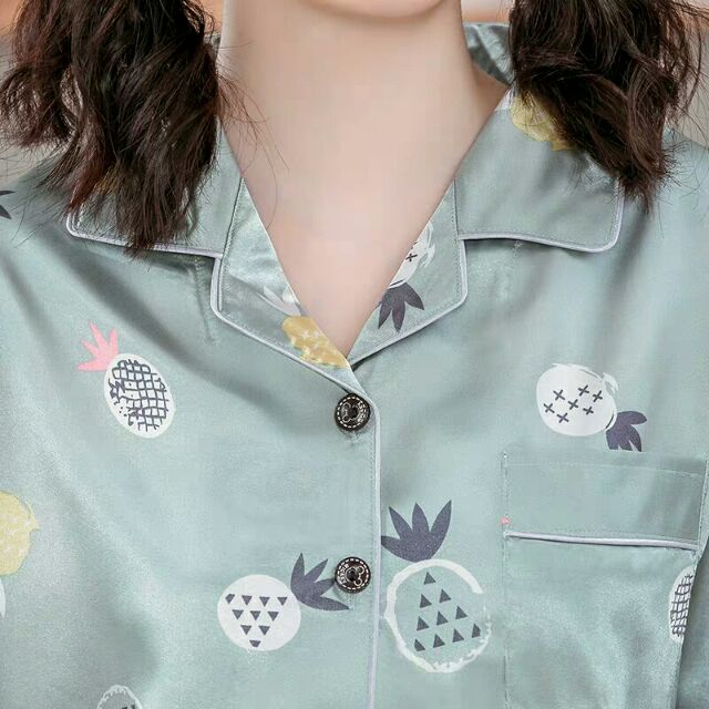Pajama satin xanh ngọc