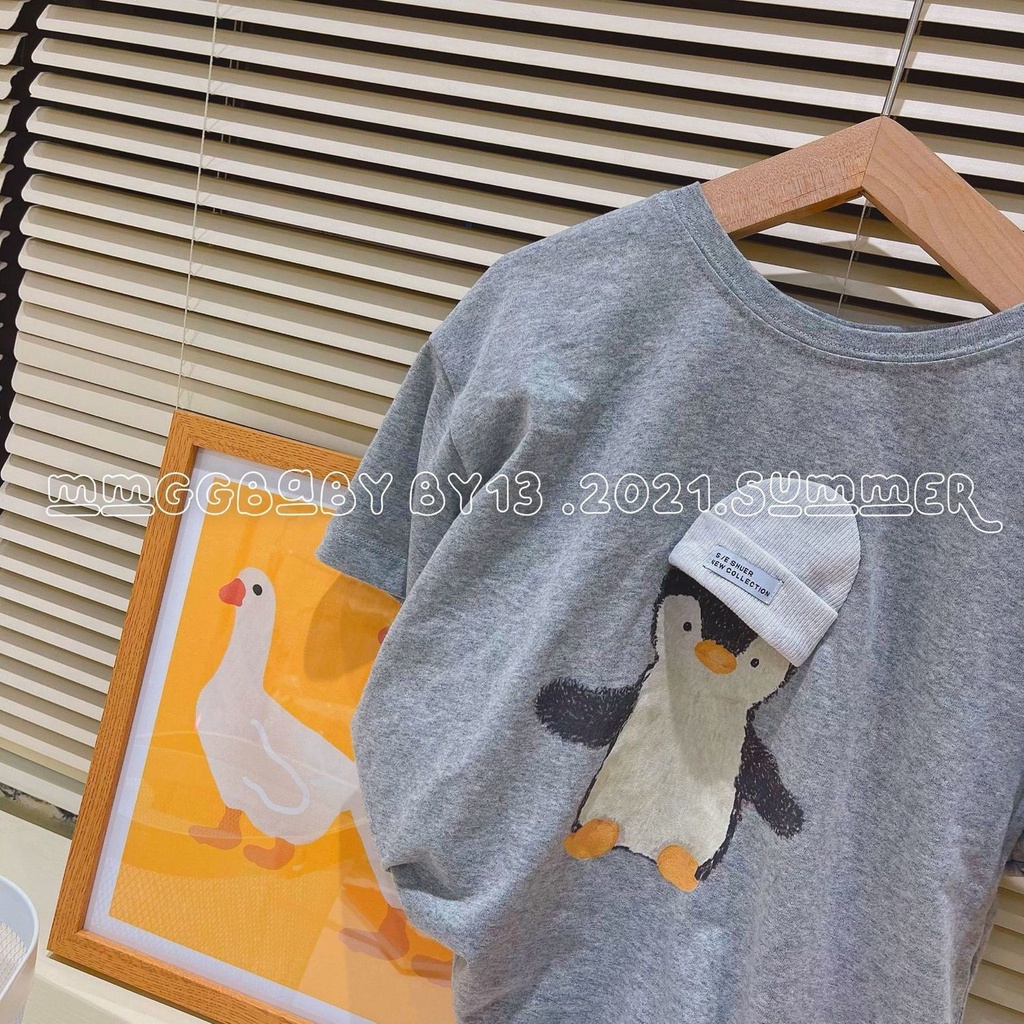 Áo Thun Tay Ngắn Dáng Rộng In Hoạt Hình Kiểu Hàn Quốc Thời Trang Mùa Hè Cho Bé Trai