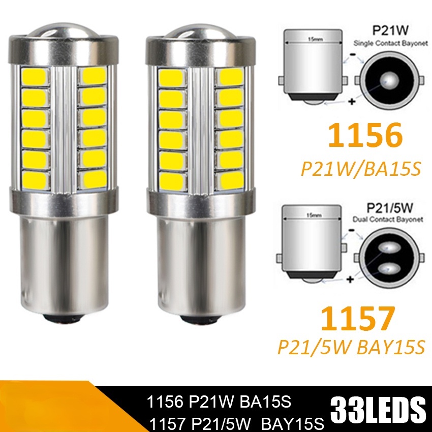 Bóng Đèn LED Phanh Xe Hơi T20 7443 T25 3157 p27 / 7w 1157 BAY15D P21 / 5W 1156 BA15S P21W