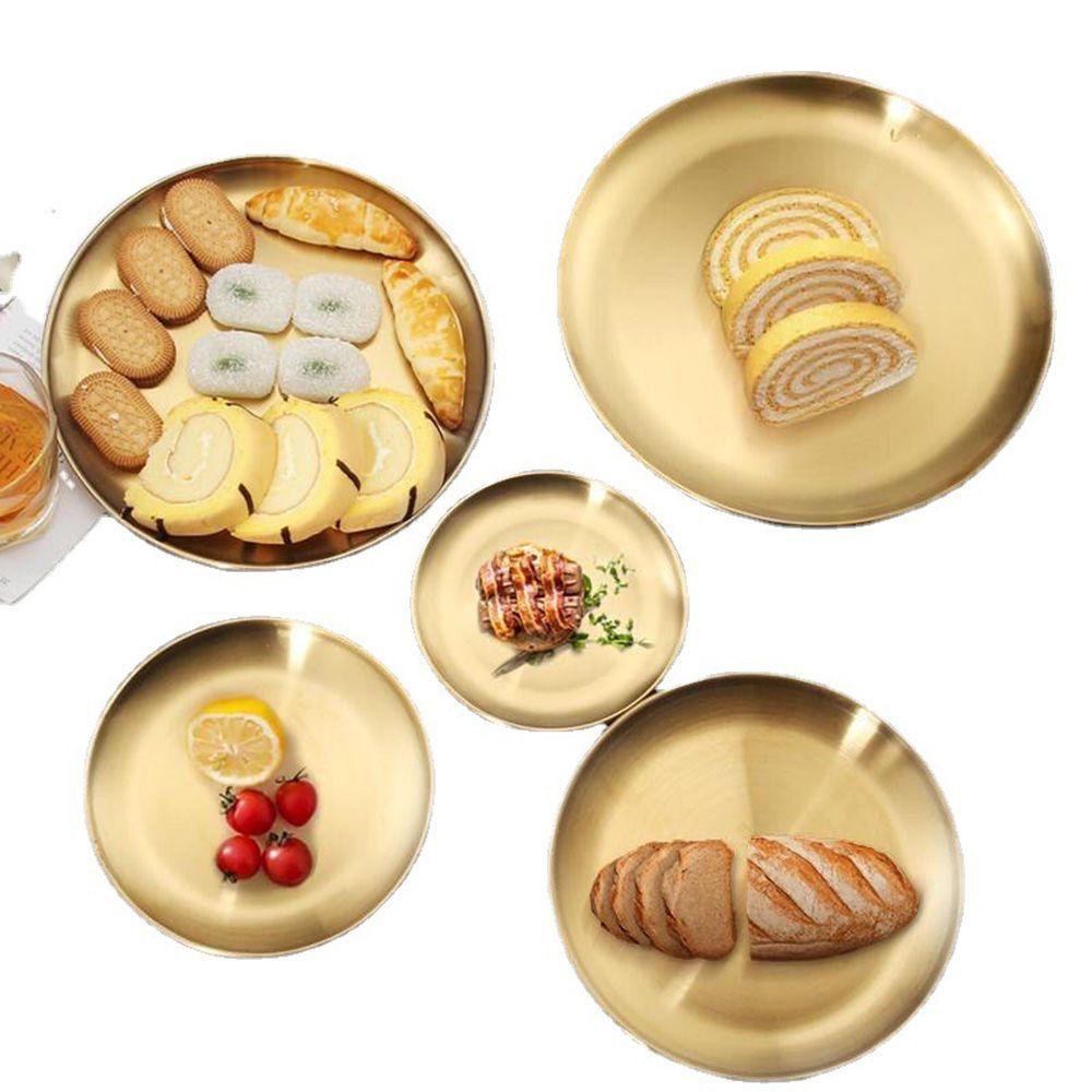 Đĩa Ăn Bằng Thép Không Gỉ SUYO Bone|Đĩa Kim Loại Đựng Bánh Trái Cây / Món Tráng Miệng Tiện Dụng