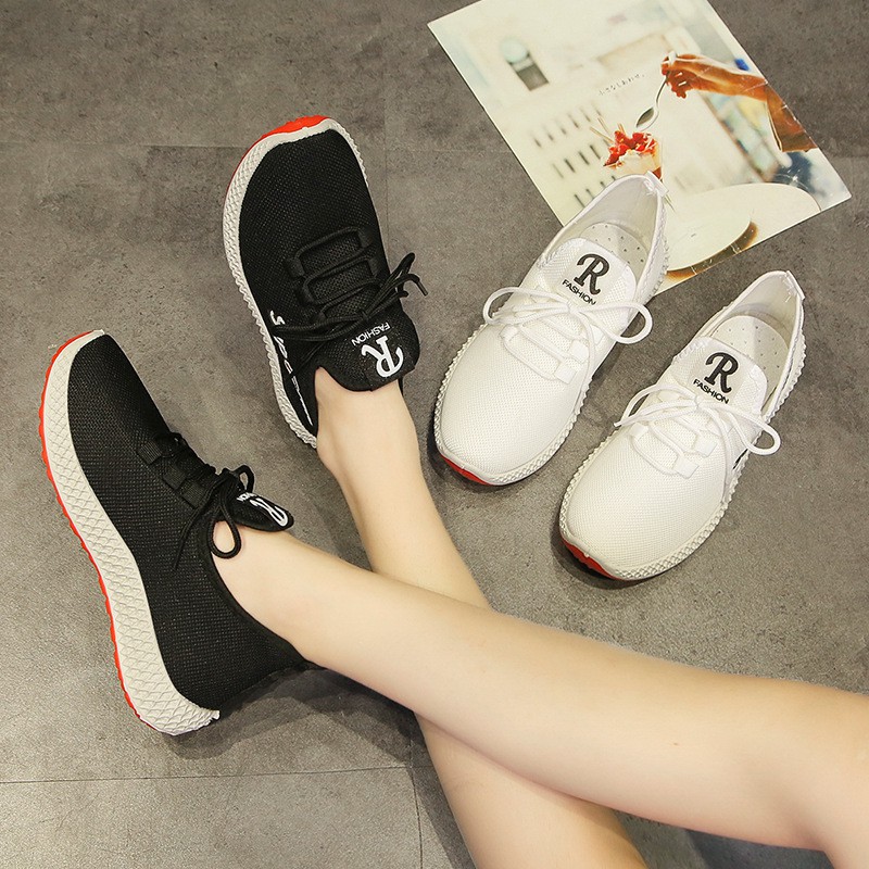 Giày thể thao nữ đế bằng giá rẻ sneaker nữ trắng đen ulzzang cao cấp hot trend AZUKA - M16