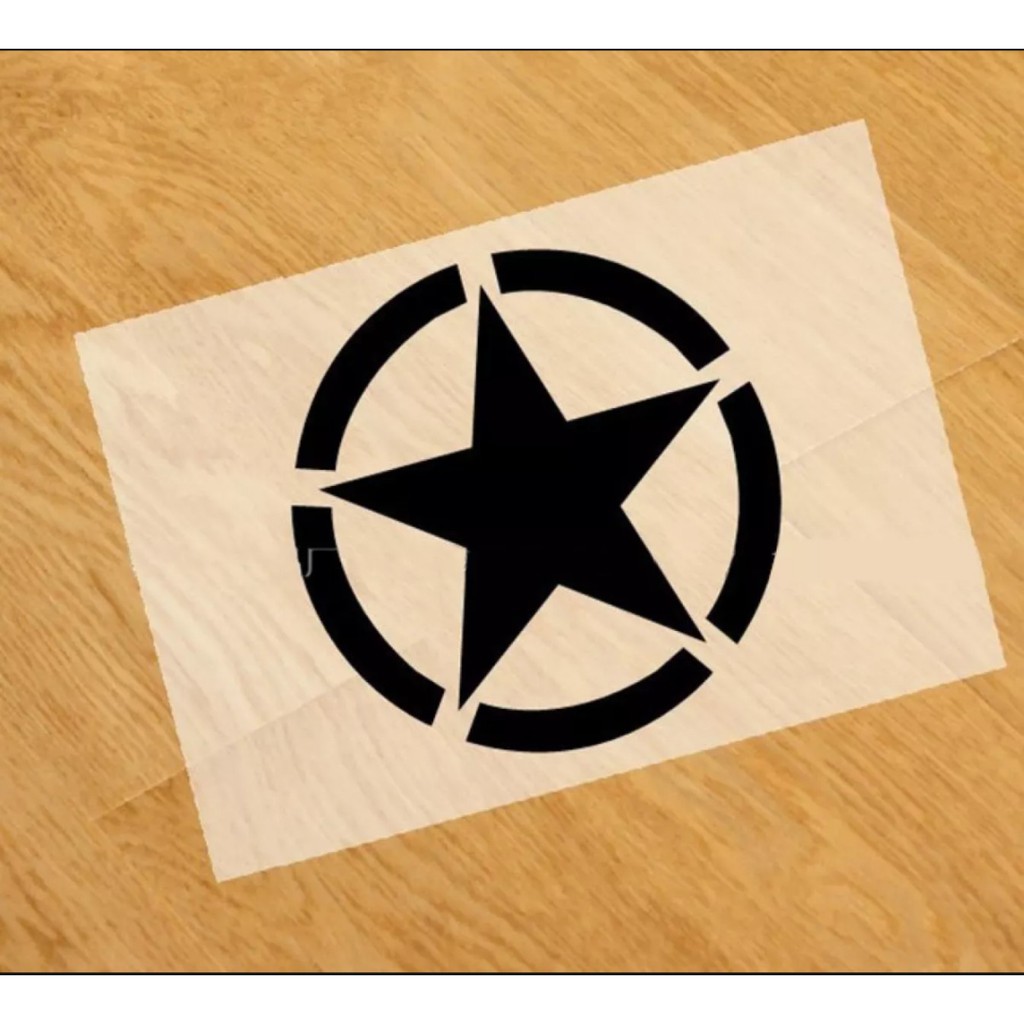 Tem dán nắp bình xăng xe ô tô hình ngôi sao