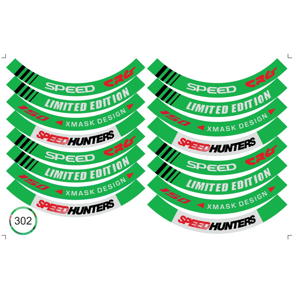 TEM VÀNH TO 3 LỚP SPEED HUNTER - XANH LÁ XÁM ĐEN 302