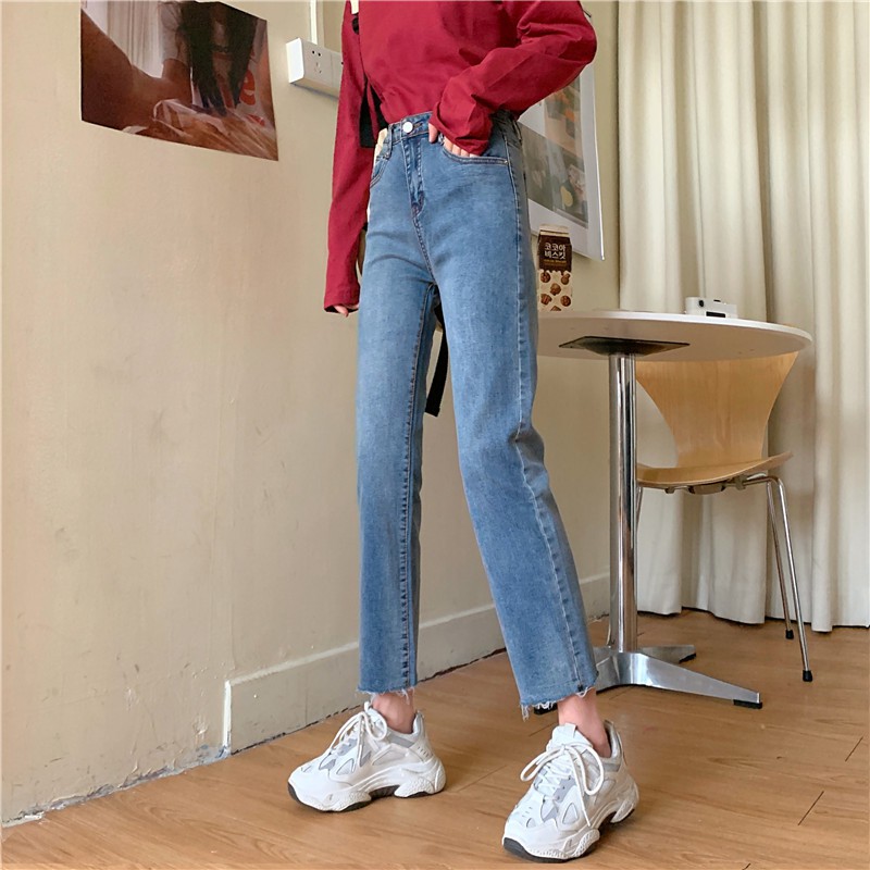 Quần Jean Dáng Ôm Lưng Cao Cá Tính Năng Động Thời Trang Cho Nữ