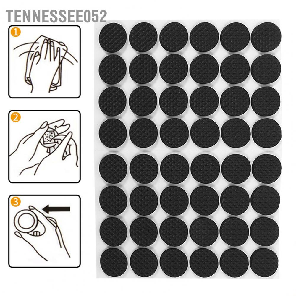 Tennessee052 48Pcs Black Non-slip Self Adhesive Floor Protectors Furniture Sofa Table Chair Rubber Feet Pads