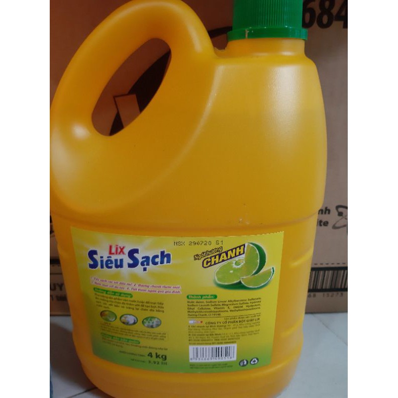 Bình rửa chén Lix 4kg hương chanh