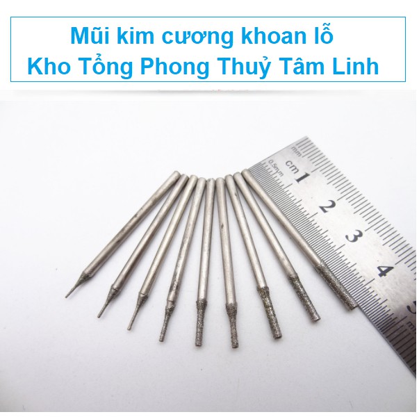 Mũi khoan kim cương đục lỗ đá quý | Kho tổng Phong Thủy Tâm Linh