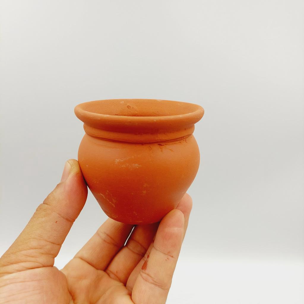 Chậu đất nung, chậu sen đá - Chum mini, miệng chậu 6.5cm, chiều cao 6cm