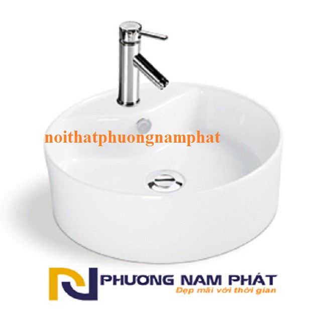 Bộ Chậu Rửa Mặt Lavabo Đặt Bàn Đá Hàng Kassani 8802 Nhập Thái Lan Men NANO LOẠI 1