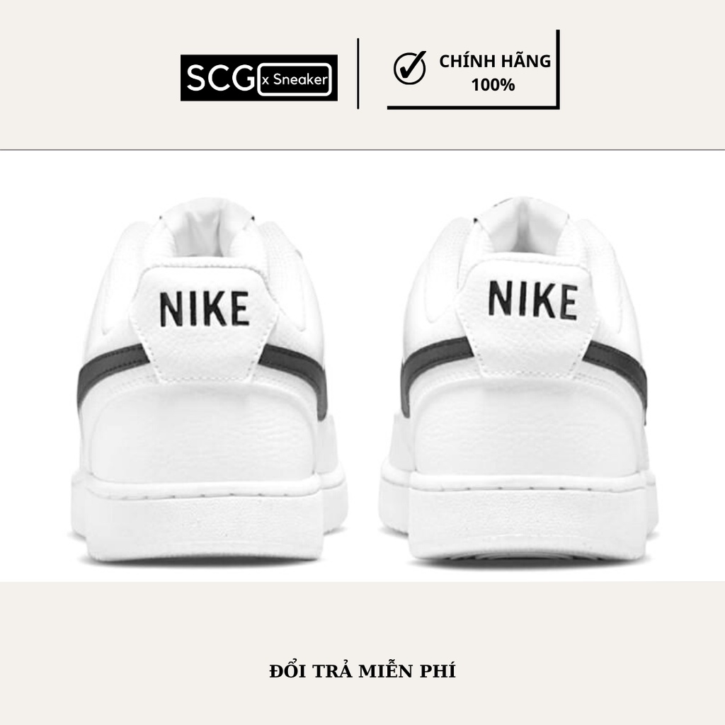 Giày thể thao nam, sneaker nam, NIke Court Vision Low- màu trắng đen, DH2987-101, Hàng Chính Hãng, SCGxsneaker
