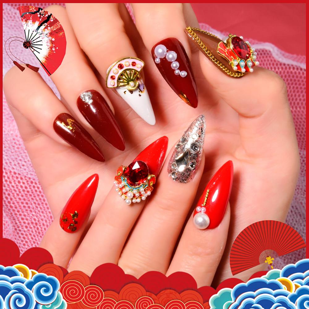 Phụ Kiện Trang Trí Móng Tay Phong Cách Trung Hoa Sang Trọng DIY