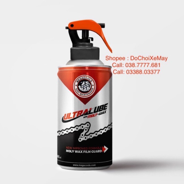 Megacools Ultra Lube Moly Wax Chainlube 300ml dưỡng sên cao cấp siêu đặc MS 800 ĐẠI KA STORE