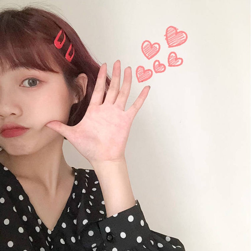 Kẹp Tóc Kim Loại Màu Trơn Thời Trang Cho Bé Gái