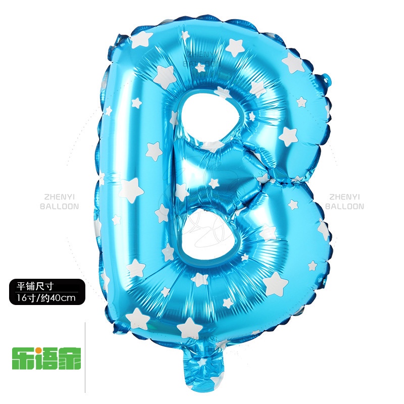 Bong Bóng Lá Nhôm 16 inch Hình Chữ Cái Từ A-Z   Trang Trí Tiệc