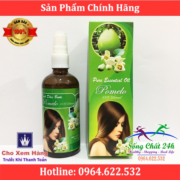 Tinh Dầu Bưởi Pomelo Hỗ Trợ Rụng Tóc, Kích Thích Mọc Tóc Con (150ml) - Sống Chất 24h