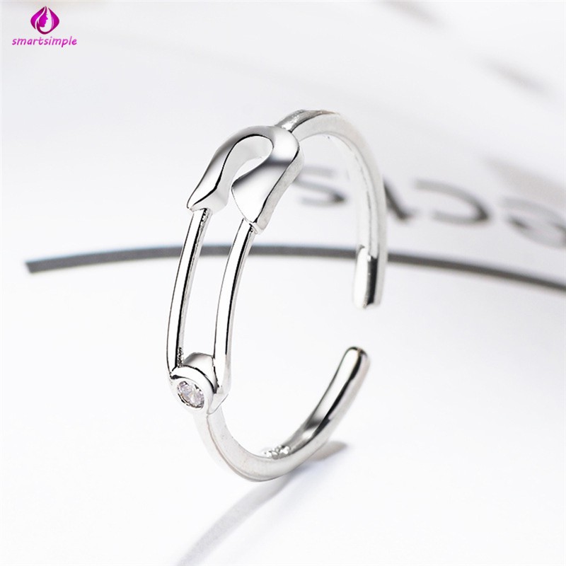 Nhẫn Mở Đính Đá Zircon Sáng Tạo Cho Nữ