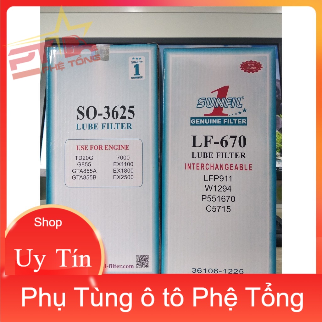 Lọc nhớt động cơ CUMMINS LF670 - Sunfil 1