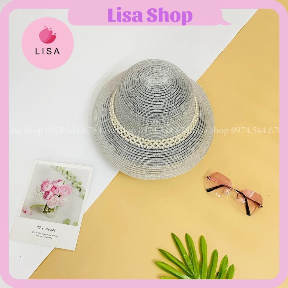 [FREESHIP- HÀNG CAO CẤP] Mũ cói, nón cói đi biển thời trang cao cấp, dáng chuông đèn lồng thả dáng cực đẹp Lisa, mẫu M4