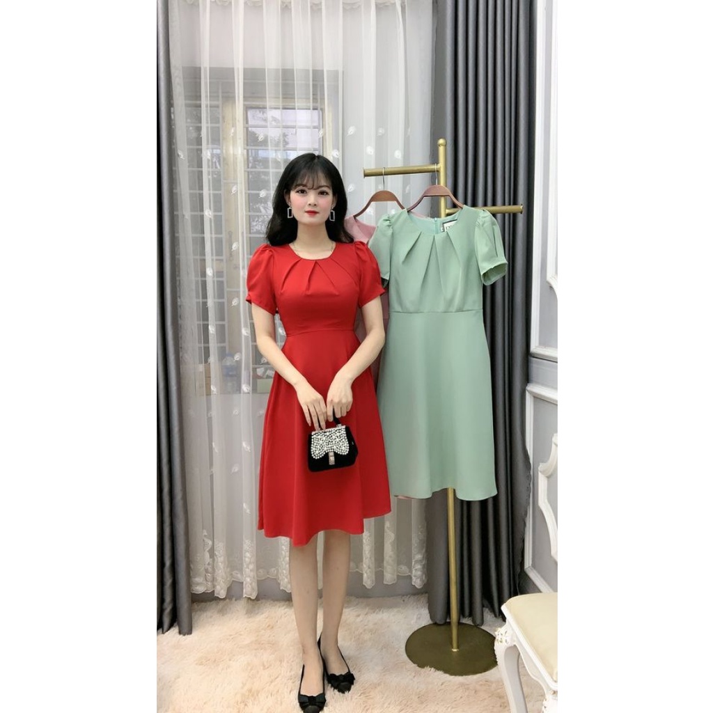 Đầm Trơn Xếp Ly Ngực YANDO DA19