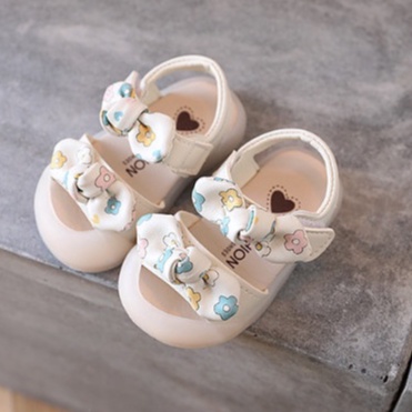 Sandal quai 2 nơ tập đi chống trượt chống vấp cho bé gái siêu xinh size từ 15-25