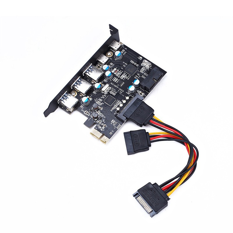 Card Mở Rộng Pci-E 5 Cổng Sang Usb 3.0 + Type C Thẻ | BigBuy360 - bigbuy360.vn