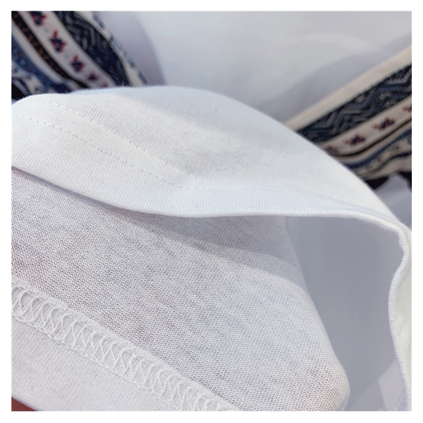 SUXI Áo Thun Tay Ngắn Vải Cotton Phối Dây Thắt Thời Trang Mùa Hè Cho Nữ