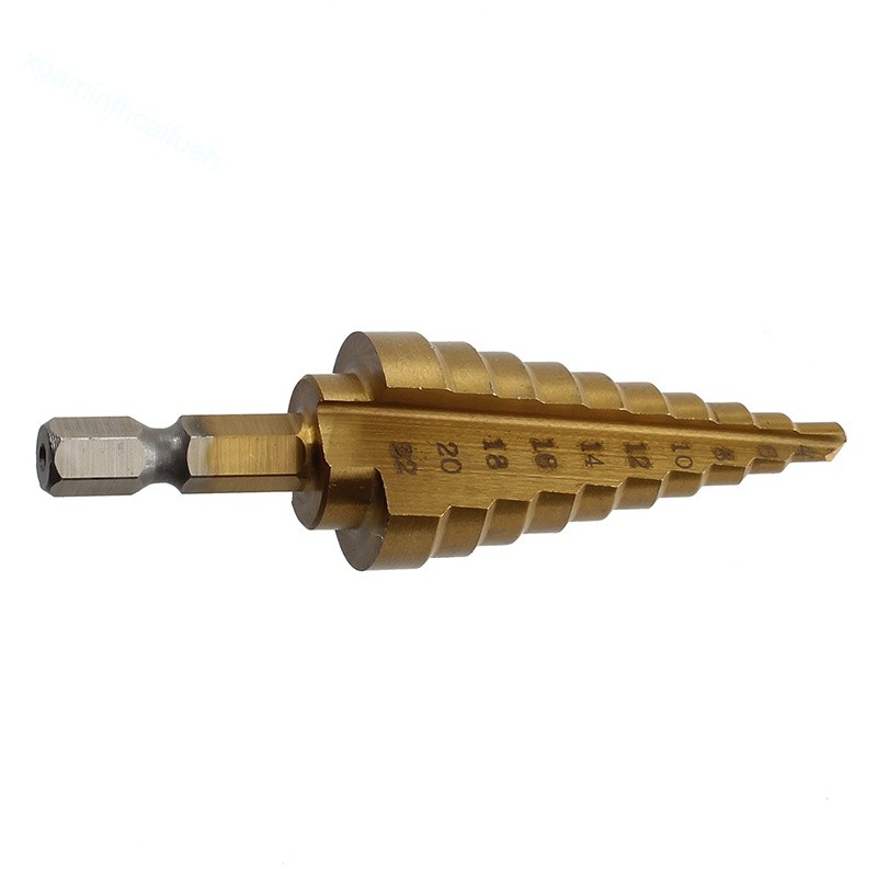 Mũi khoan bước bằng thép titan đuôi lục giác 4-22MM HSS 4241 chất lượng cao
