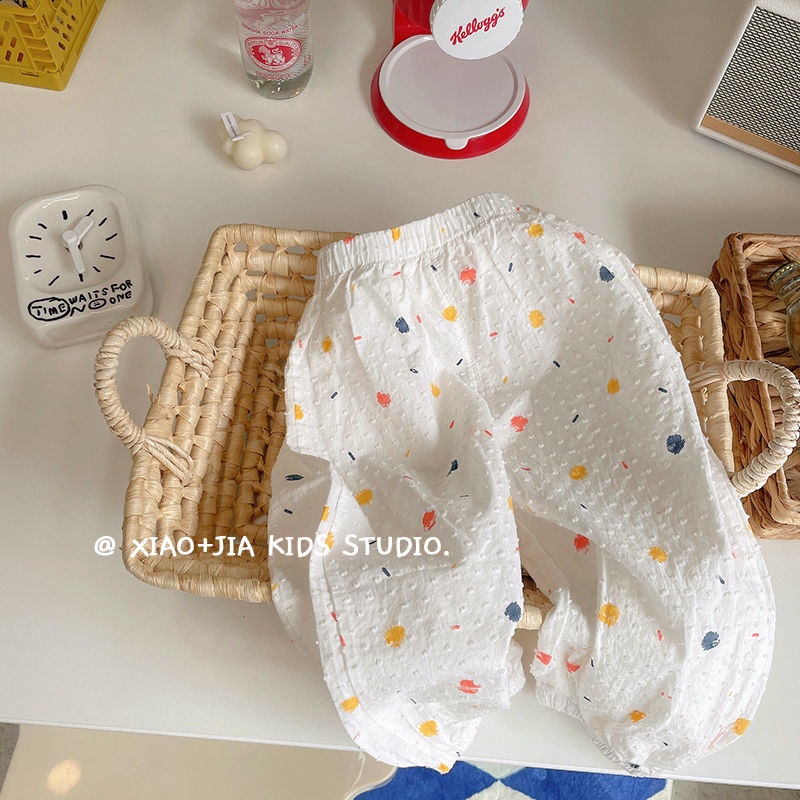 Quần Cotton Dài Chống Muỗi Phong Cách Nhật Hàn Thời Trang Mùa Hè Kiểu Mới 2022 Cho Bé Gái