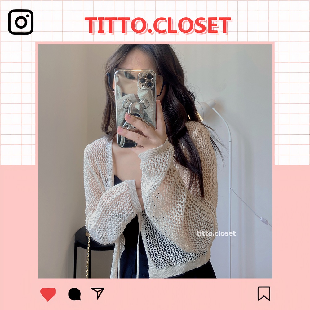 Áo Cardigan Lưới Khoác Ngoài Đi Biển - Titto Closet