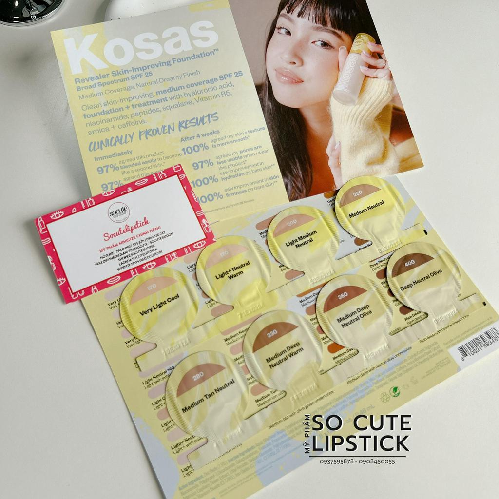 Sample Kem nền Kosas Revealer Skin-Improving Foundation SPF 25 with Hyaluronic Acid and Niacinamide