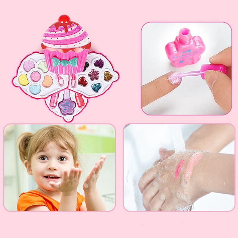 (Hàng Mới Về) Bộ Đồ Chơi Trang Điểm Hình Bánh Cupcake Xinh Xắn Cho Bé