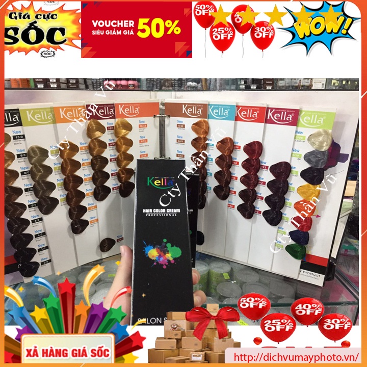 Kem nhuộm tóc chuyên nghiệp KELLA 100ML  Nhuộm Chuẩn Salon Lên Màu Đẹp kholinhkienmayin