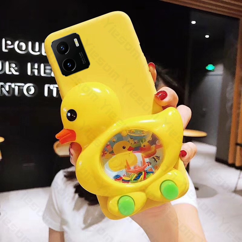Ốp Điện Thoại Hình Chú Vịt 3D Dễ Thương Cho Vivo Y15S Y15A Y21S Y33S Y21 Y20 Y20S Y12S Y51 Y17 V23E V21