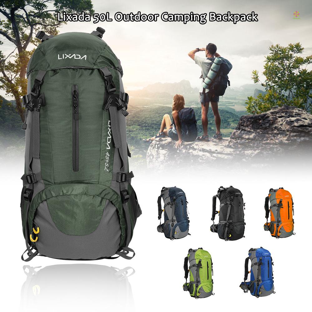 Ba Lô Du Lịch Leo Núi Chống Nước 50L Lixada