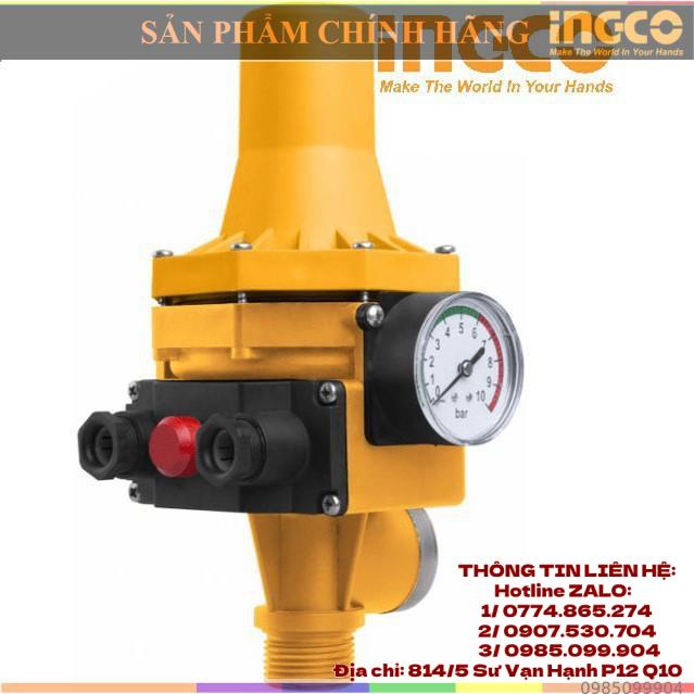 Rờ le tự động cho máy bơm nước cảm biến áp suất INGCO WAPS002 | tự đóng tự ngắt máy motor các dòng total tưới vườn