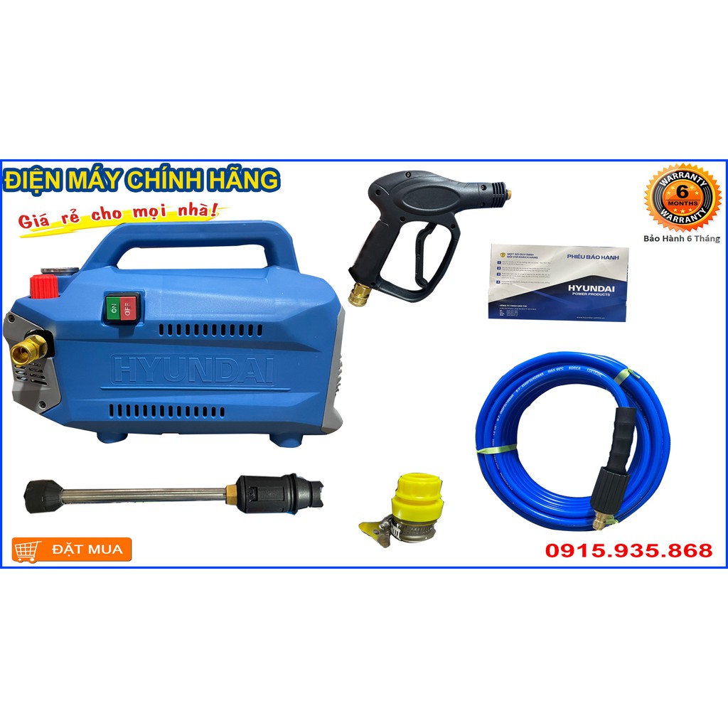 Máy rửa xe  hyundai, mã HRC918, công suất 1800w. bảo tín official store
