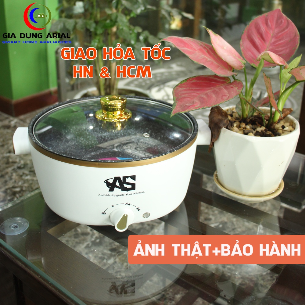 Nồi điện đa năng AGISAN NL-09 có lớp chống dính vân đá có thể chiên, xào, nấu cơm..bảo hành 6 tháng[NL09]