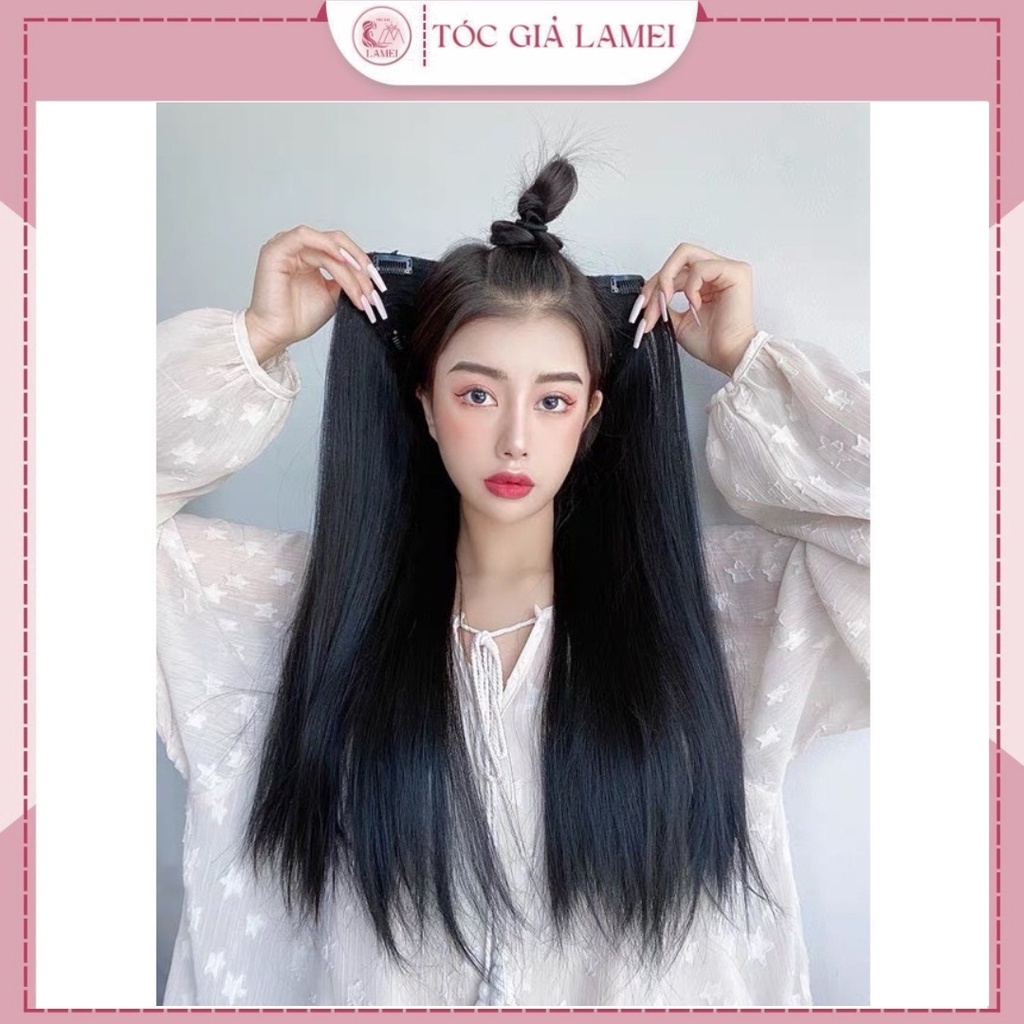 ❤️FREESHIP❤️Tóc giả kẹp u thẳng ms025