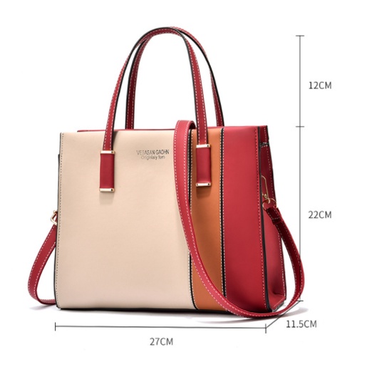 Túi Tote Cỡ Lớn Thiết Kế Chắp Vá Màu Sắc Xinh Xắn Thời Trang Cho Nữ